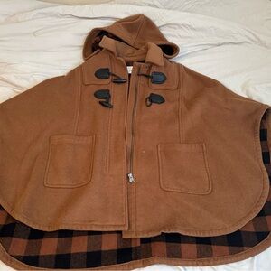 Coach Brown Hooded Cape